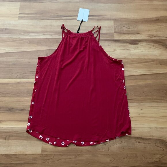 41 Hawthorn Red Floral Double Strap Sleeveless Top Size Medium NWT - Picture 5 of 8
